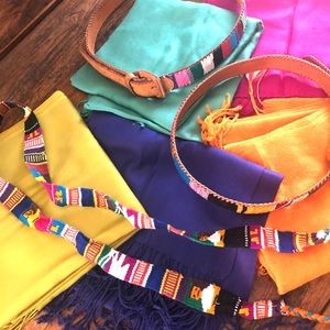 Boho Vintage Handmade Leather and woven belts